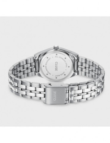 CLUSE Montre Retro 70's Mini Steel Fuchsia Silver