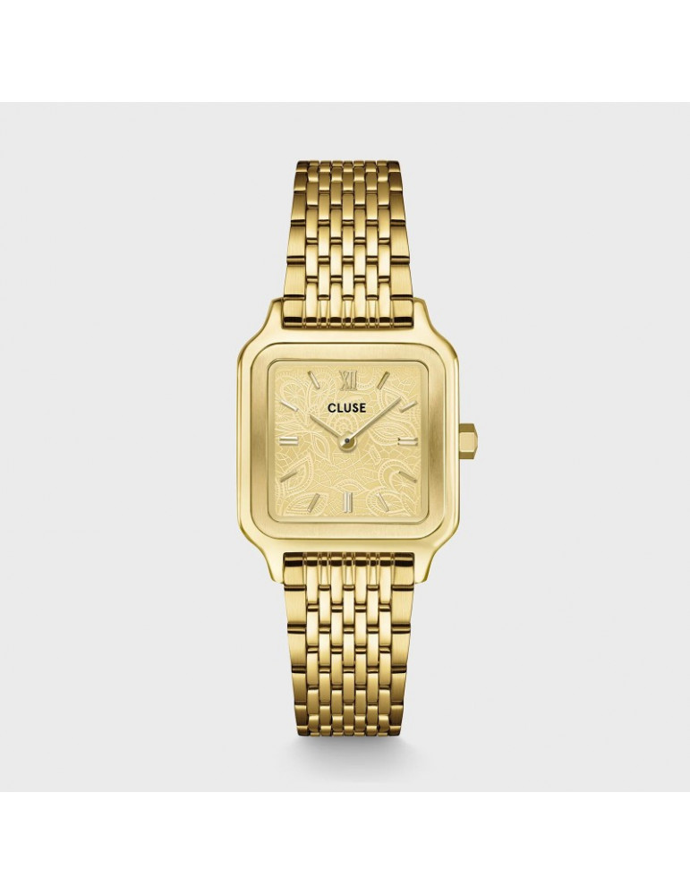 CLUSE Montre Gracieuse Petite Steel Lace Textured Gold