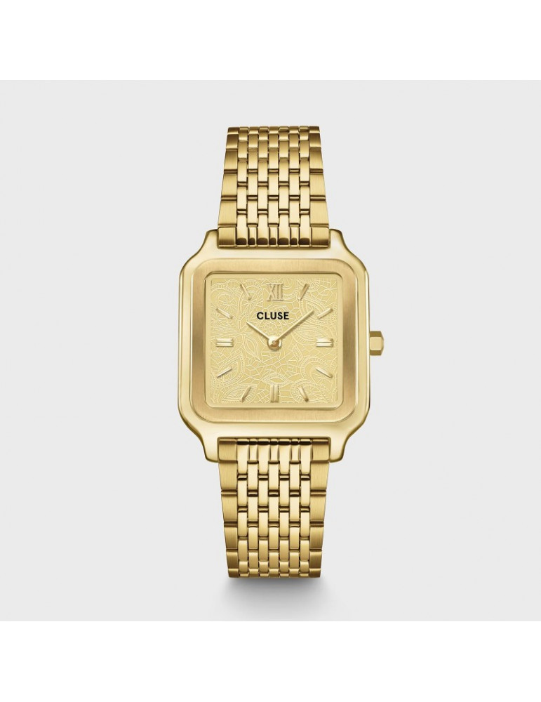 CLUSE Montre Gracieuse Steel Lace Textured Gold