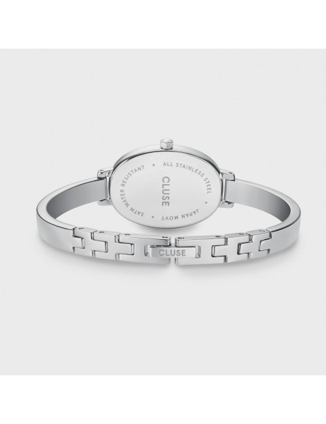 CLUSE Montre Ovale Steel White Silver