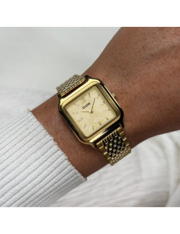 CLUSE Montre Gracieuse Steel Lace Textured Gold