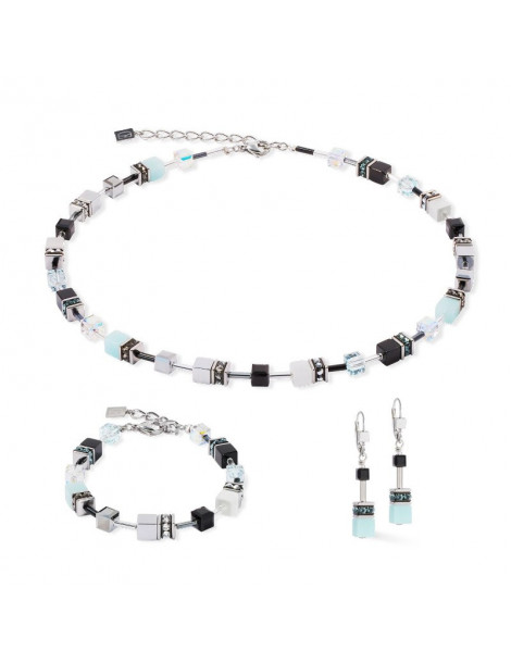 COEUR DE LION Boucles d'oreilles GeoCUBE® Iconic Ice Serenity