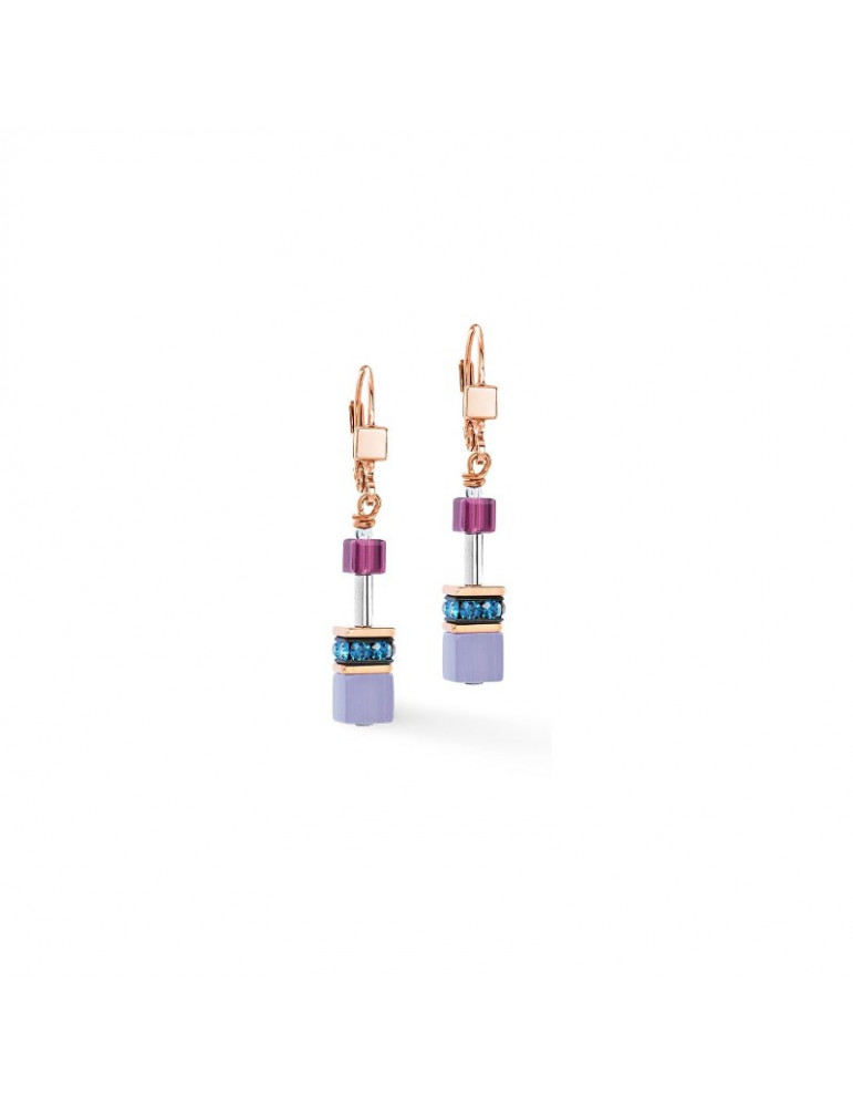 COEUR DE LION Boucles d'oreilles GeoCUBE® Iconic Blue Moon