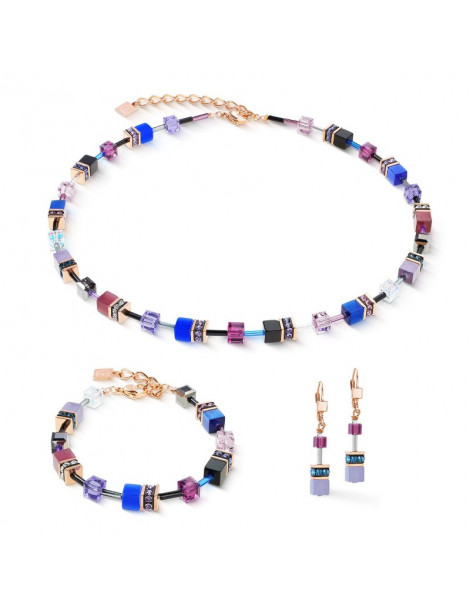 COEUR DE LION Boucles d'oreilles GeoCUBE® Iconic Blue Moon
