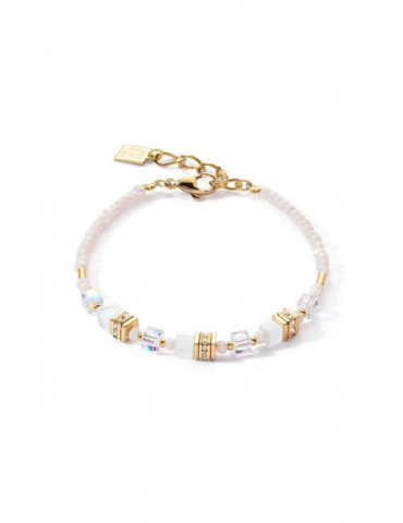 COEUR DE LION Bracelet Mini Cubes Blanc