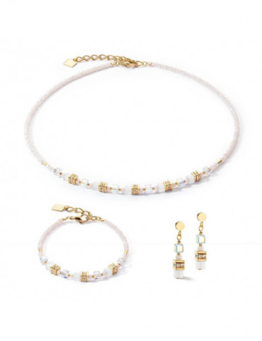 COEUR DE LION Bracelet Mini Cubes Blanc