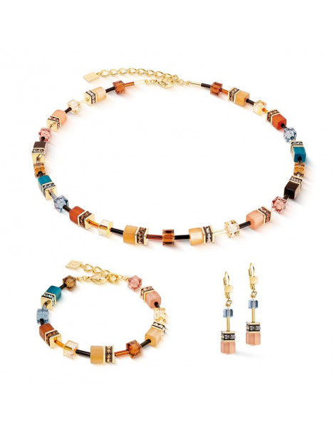 COEUR DE LION Boucles d'oreilles GeoCUBE® Iconic Earth Mirage