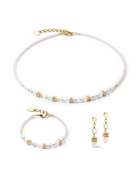 COEUR DE LION Bracelet Mini Cubes Blanc