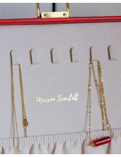 MAISON SCARLETT Boîte À bijoux Anne Imitation Cuir - Beige