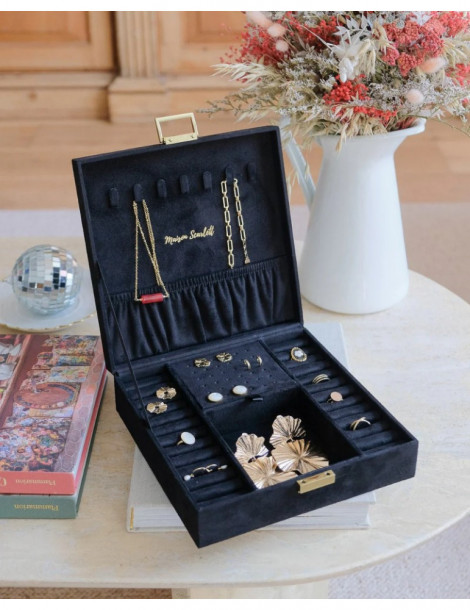 MAISON SCARLETT Boîte À bijoux Anne Velours - Noir