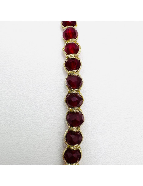 BEAUPASSANT Bracelet 1 Rang Grenat Gold