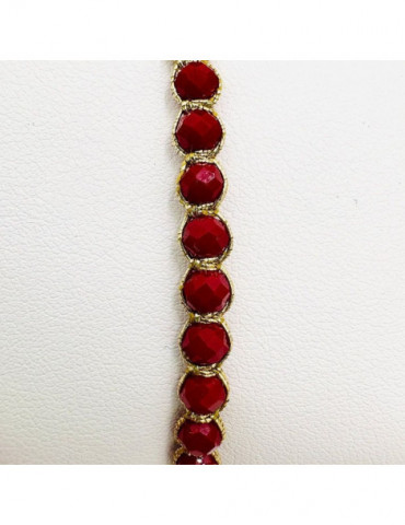 BEAUPASSANT Bracelet 1 Rang Bordeaux Gold