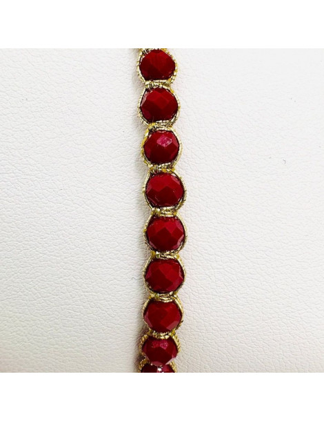 BEAUPASSANT Bracelet 1 Rang Bordeaux Gold