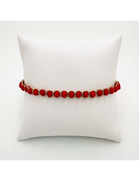 BEAUPASSANT Bracelet 1 Rang Ecarlate Gold