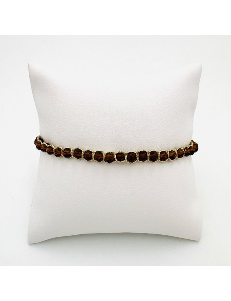 BEAUPASSANT Bracelet 1 Rang Noisette Gold