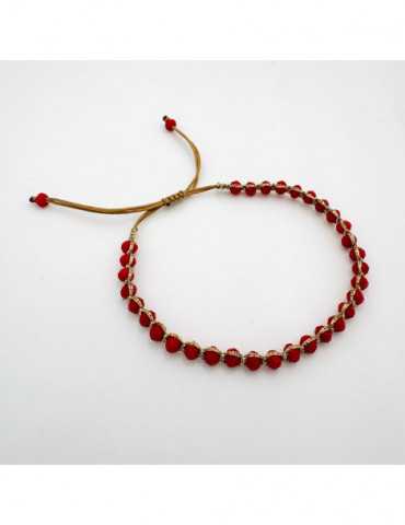 BEAUPASSANT Bracelet 1 Rang Ecarlate Gold