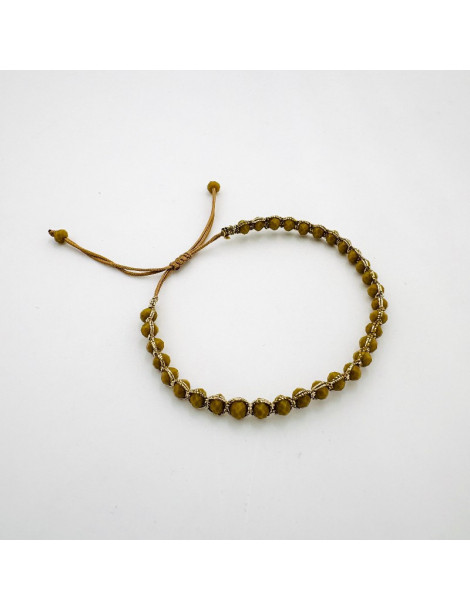BEAUPASSANT Bracelet 1 Rang Olive Gold