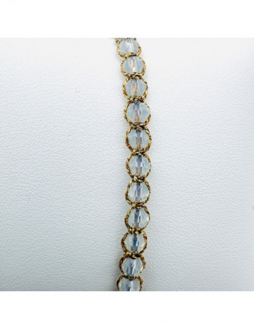 BEAUPASSANT Bracelet 1 Rang Transparent Gold