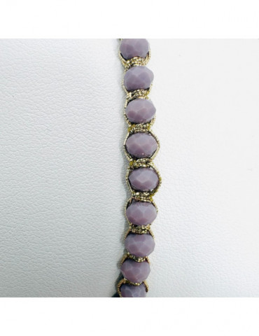BEAUPASSANT Bracelet 1 Rang Parme Gold