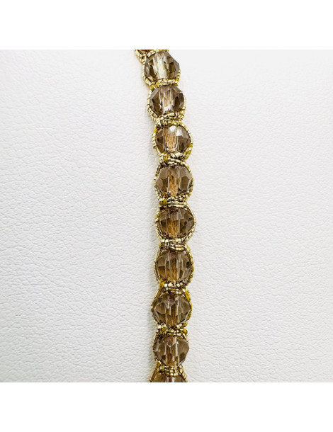 BEAUPASSANT Bracelet 1 Rang Taupe Gold