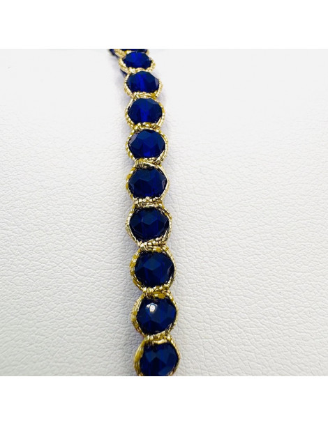 BEAUPASSANT Bracelet 1 Rang Bleu Roi Gold