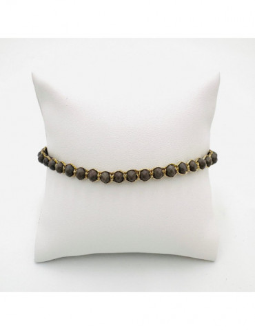 BEAUPASSANT Bracelet 1 Rang Ciment Gold
