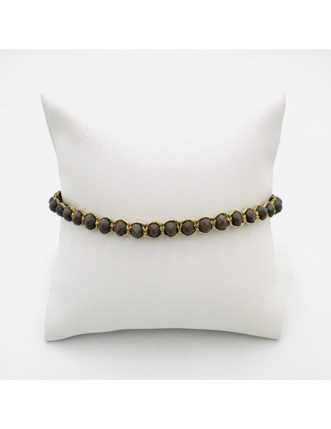 BEAUPASSANT Bracelet 1 Rang Ciment Gold
