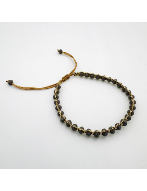 BEAUPASSANT Bracelet 1 Rang Ciment Gold