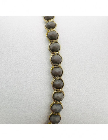 BEAUPASSANT Bracelet 1 Rang Ciment Gold