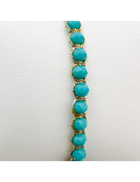 BEAUPASSANT Bracelet 1 Rang Turquoise Gold