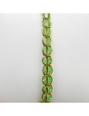 BEAUPASSANT Bracelet 1 Rang Vert d’Eau Gold