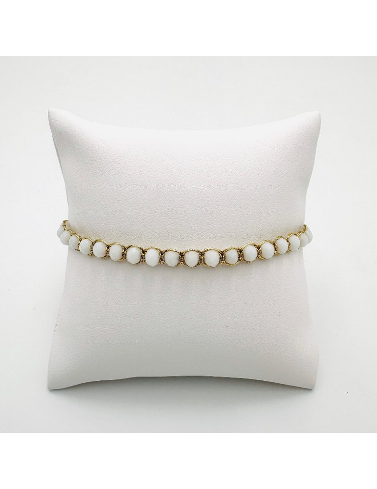 BEAUPASSANT Bracelet 1 Rang Blanc Gold