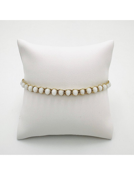 BEAUPASSANT Bracelet 1 Rang Blanc Gold