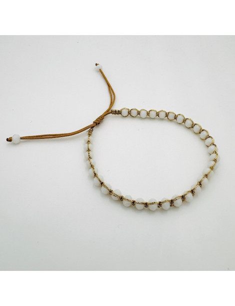 BEAUPASSANT Bracelet 1 Rang Blanc Gold