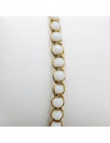 BEAUPASSANT Bracelet 1 Rang Blanc Gold