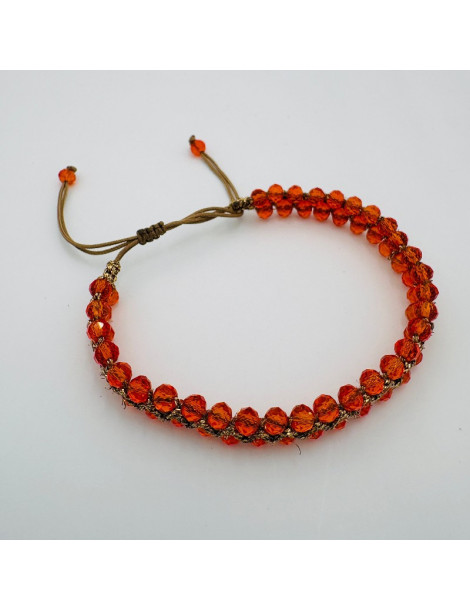BEAUPASSANT Bracelet 2 Rangs Orange Gold