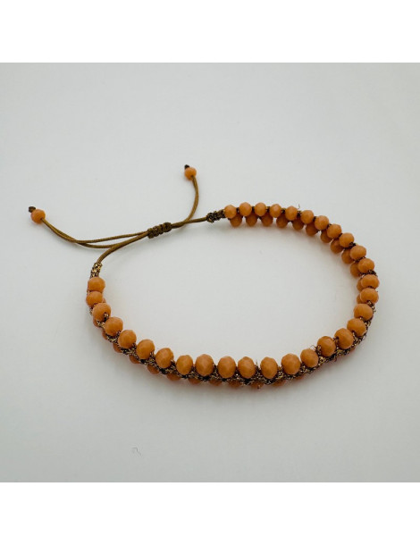 BEAUPASSANT Bracelet 2 Rangs Saumon Gold