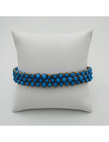 BEAUPASSANT Bracelet 3 Rangs Ciel Gold