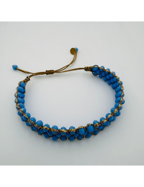 BEAUPASSANT Bracelet 3 Rangs Ciel Gold