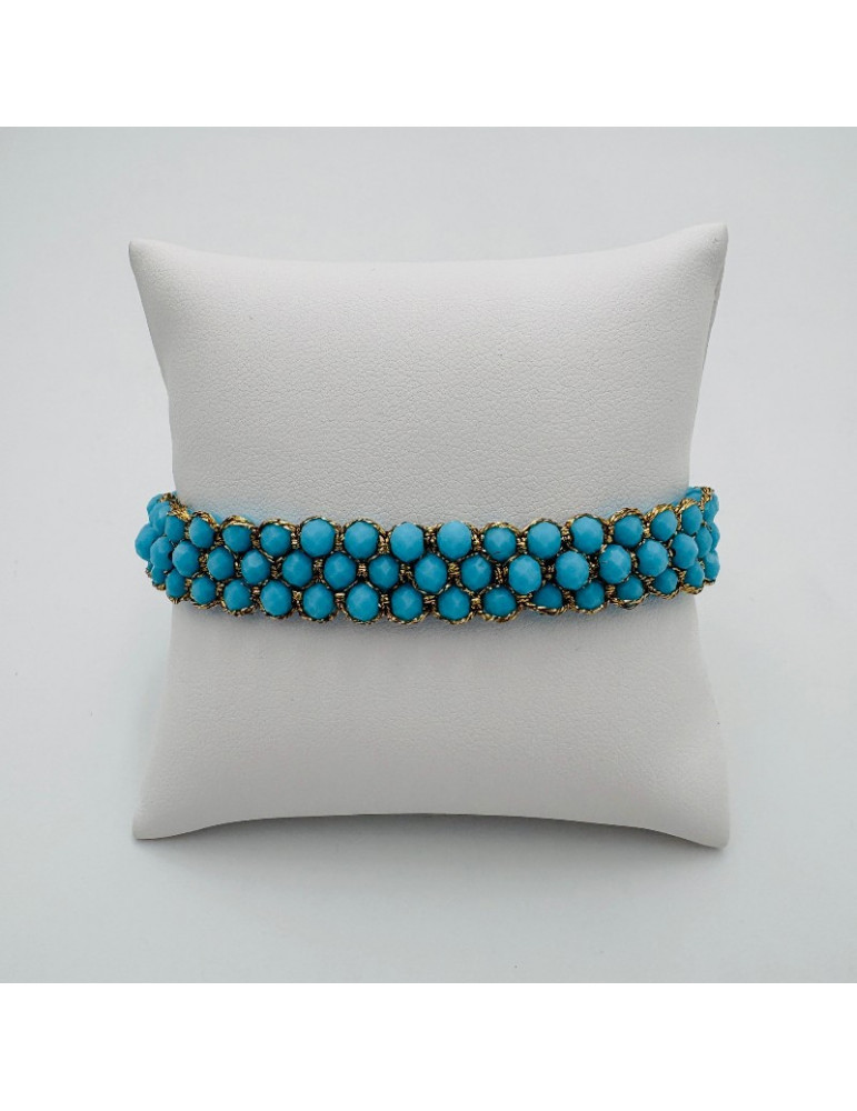 BEAUPASSANT Bracelet 3 Rangs Azur Gold