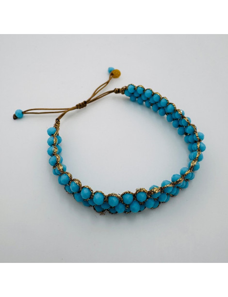 BEAUPASSANT Bracelet 3 Rangs Azur Gold