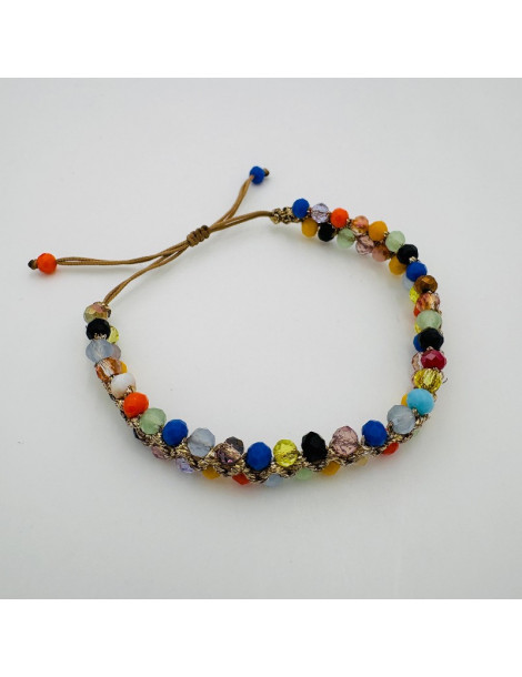 BEAUPASSANT Bracelet 2 Rangs Multico Gold