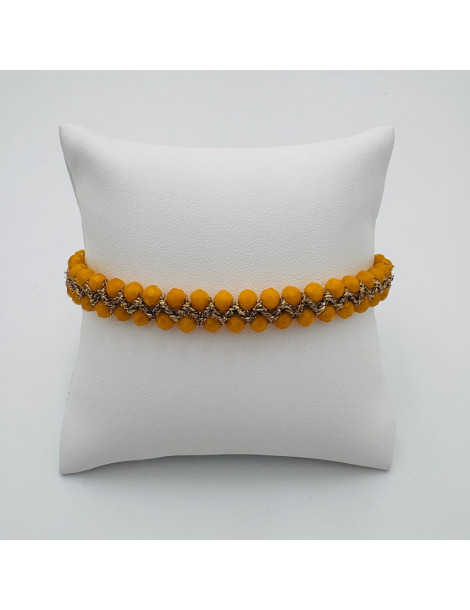 BEAUPASSANT Bracelet 2 Rangs Moutarde Gold