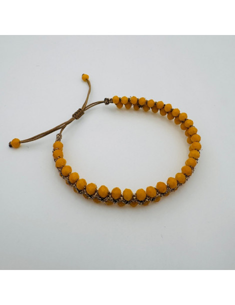 BEAUPASSANT Bracelet 2 Rangs Moutarde Gold