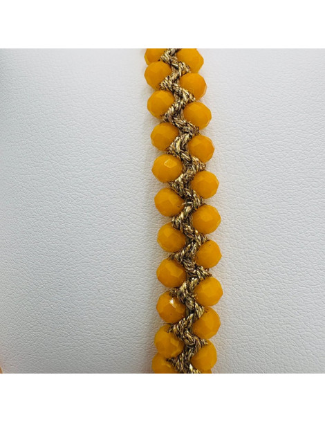 BEAUPASSANT Bracelet 2 Rangs Moutarde Gold