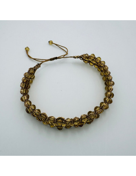 BEAUPASSANT Bracelet 3 Rangs Miel Gold