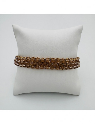BEAUPASSANT Bracelet 3 Rangs Champagne Rosér Gold