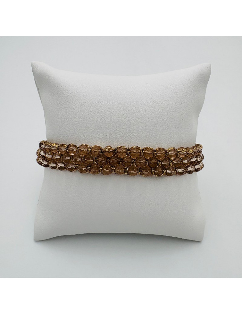 BEAUPASSANT Bracelet 3 Rangs Champagne Rosér Gold