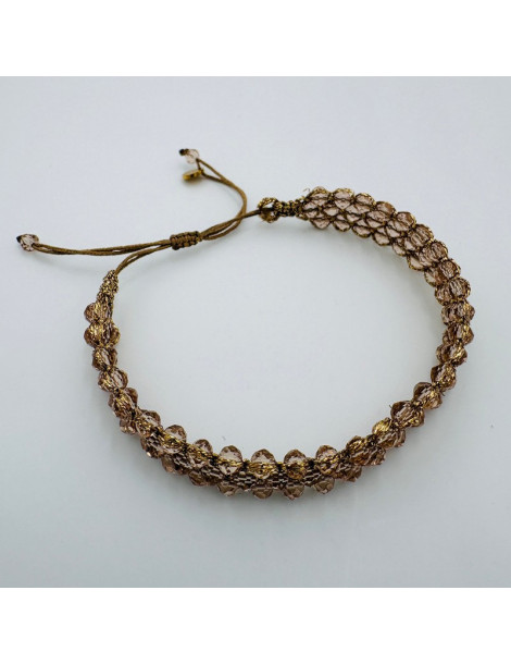 BEAUPASSANT Bracelet 3 Rangs Champagne Rosér Gold