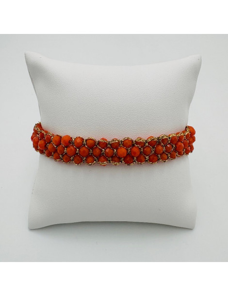 BEAUPASSANT Bracelet 3 Rangs Pamplemousse Gold